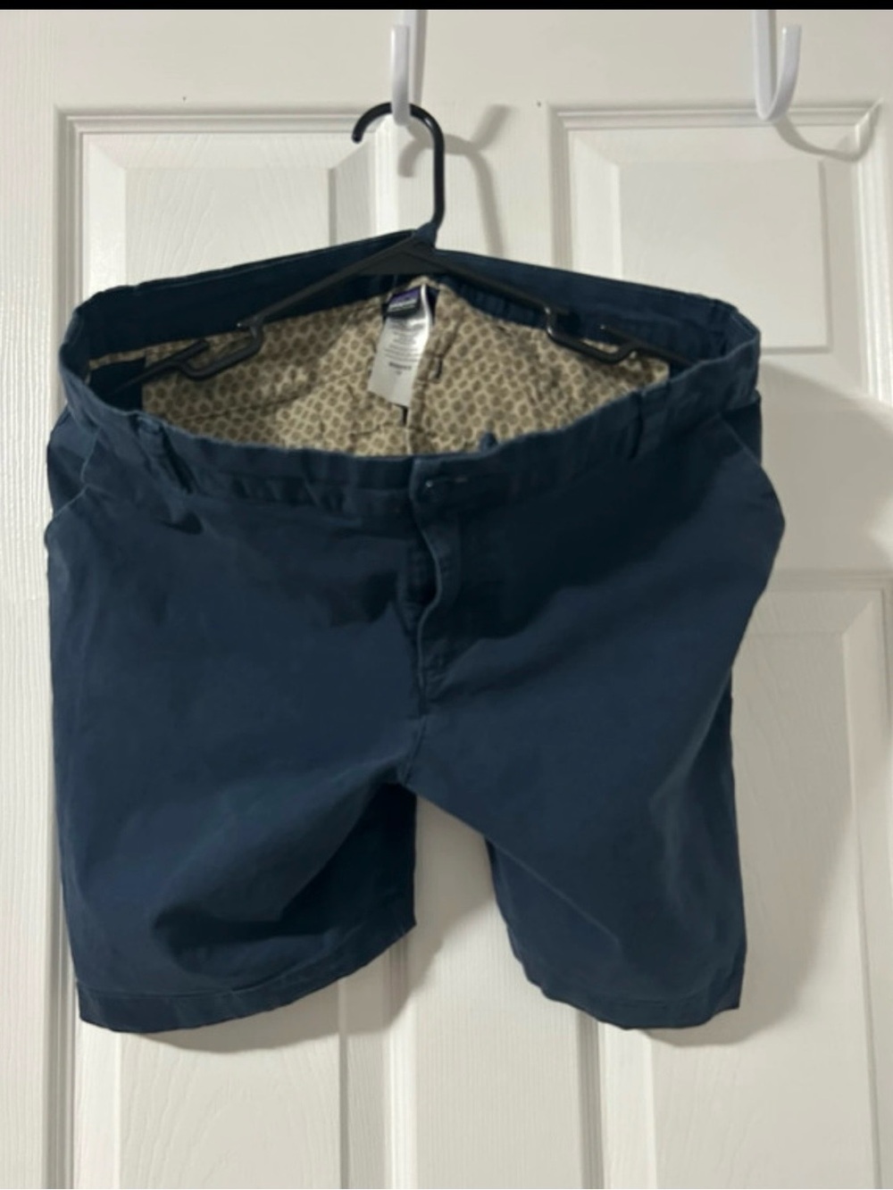 Patagonia Navy Flat-Front Casual Shorts